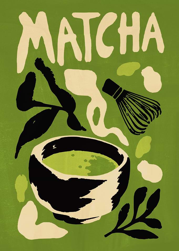 Minimalist Matcha Tea Poster