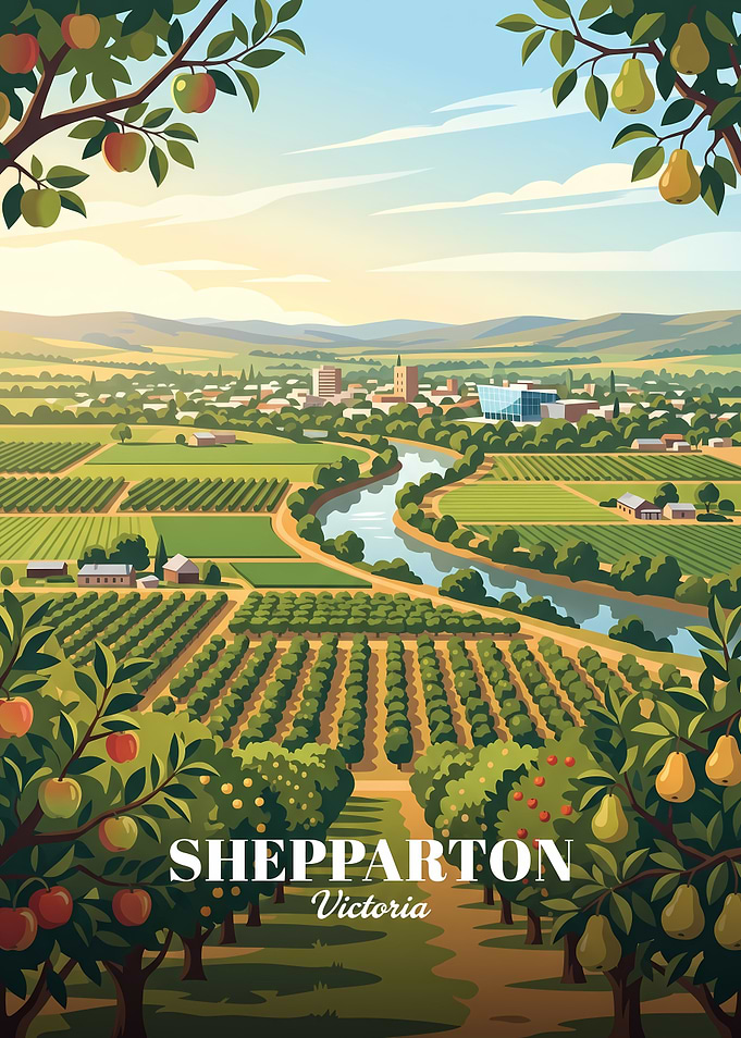 Shepparton Victoria Travel Poster