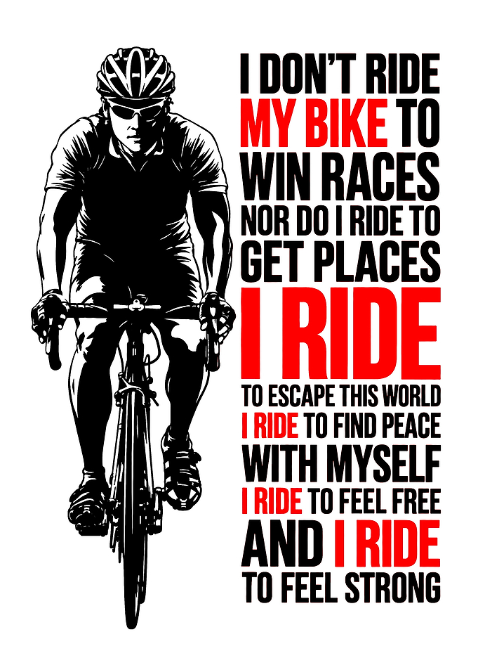 Inspirational Cycling Quote Poster