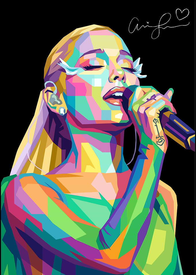 Ariana Grande Pop Art Portrait