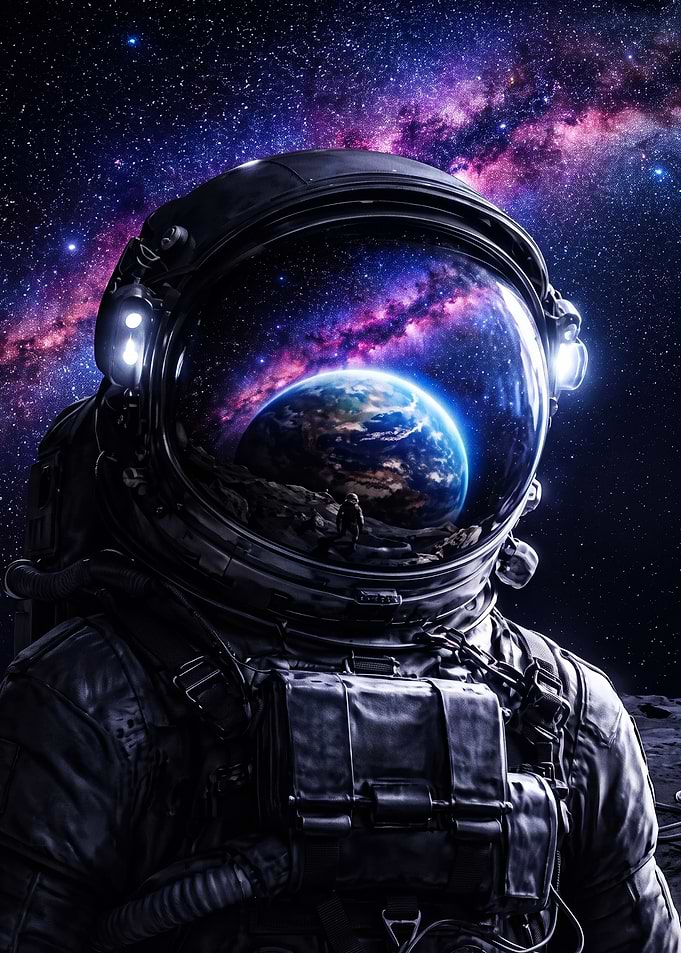 Astronaut Galaxy Space Cosmic Art