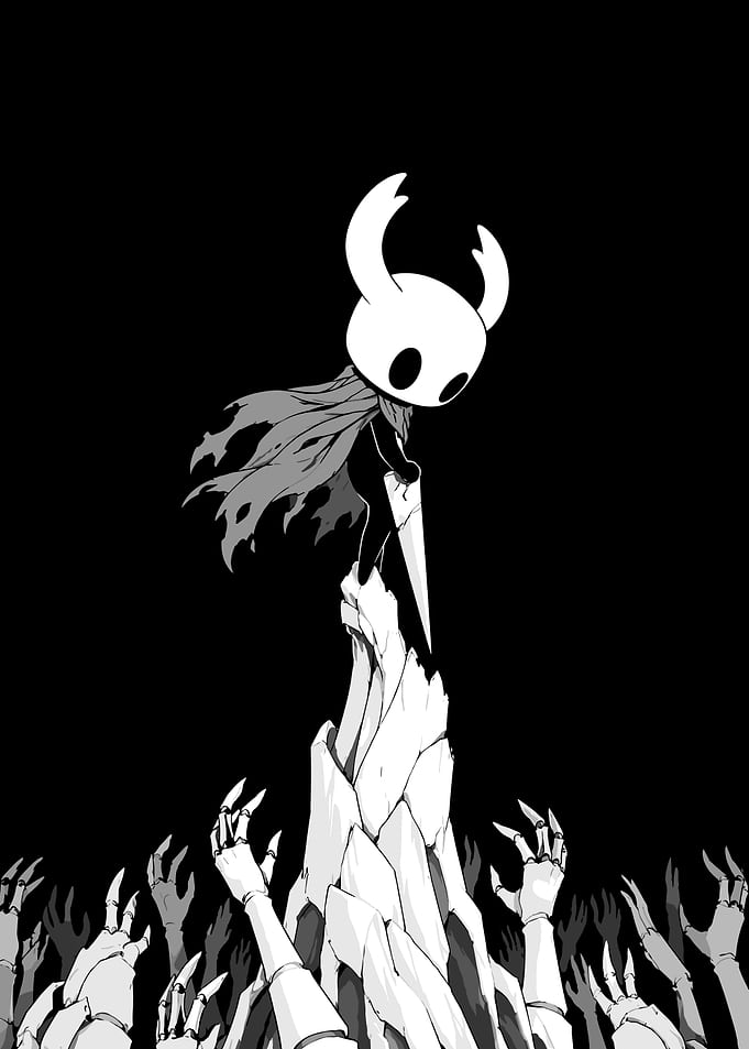 The Knight Standing Above Skeletal Hands