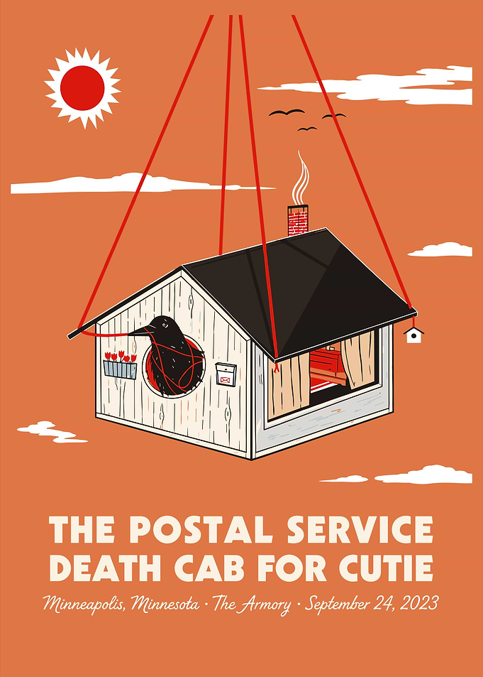 The Postal Service Death Cab Concert Poster