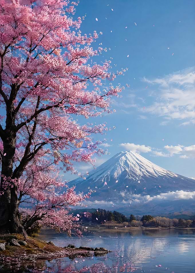 landscape with sakura