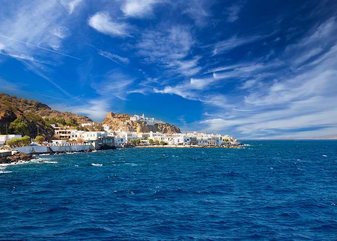 Scenic Coastal Village in Greece