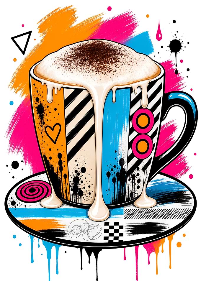 Abstract Pop Art Coffee Cup