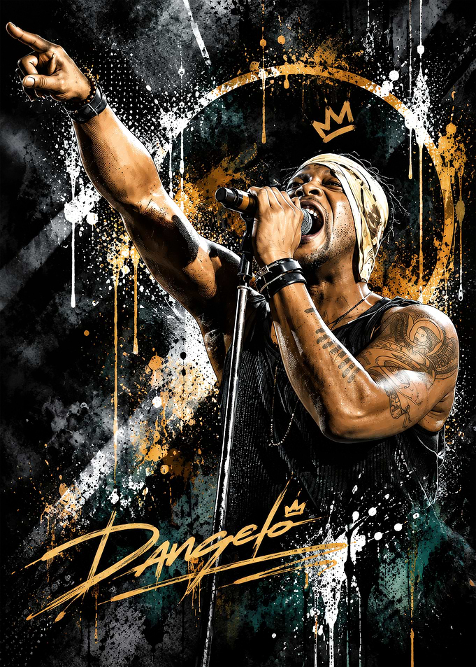 D'Angelo Concert Performance Art Poster