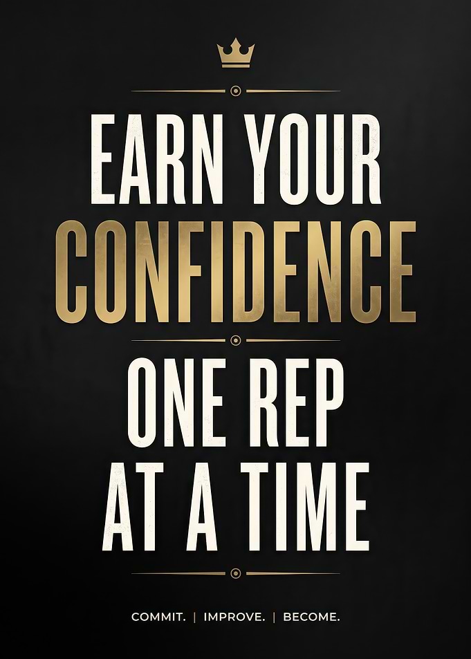 Earn Your Confidence Motivational Poster