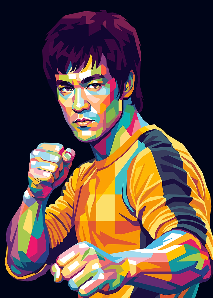 Bruce Lee Pop Art Portrait