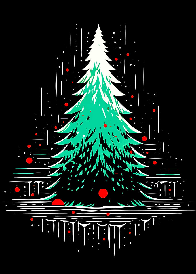 Stylized Christmas Tree Graphic