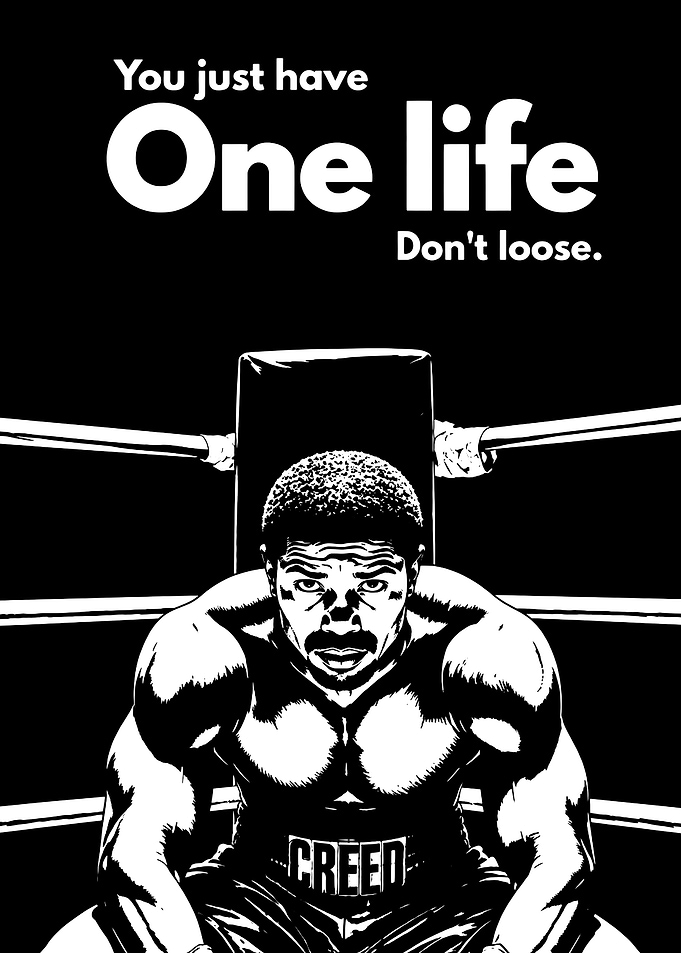 Adonis Creed Boxing Motivational Poster