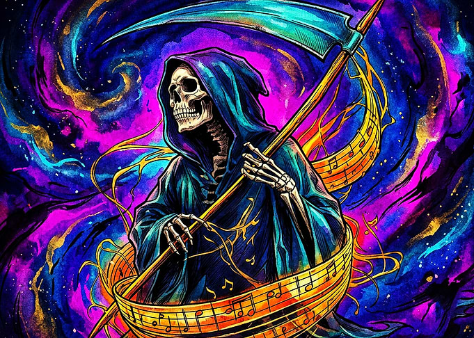 Grim Reaper Musical Cosmic Art