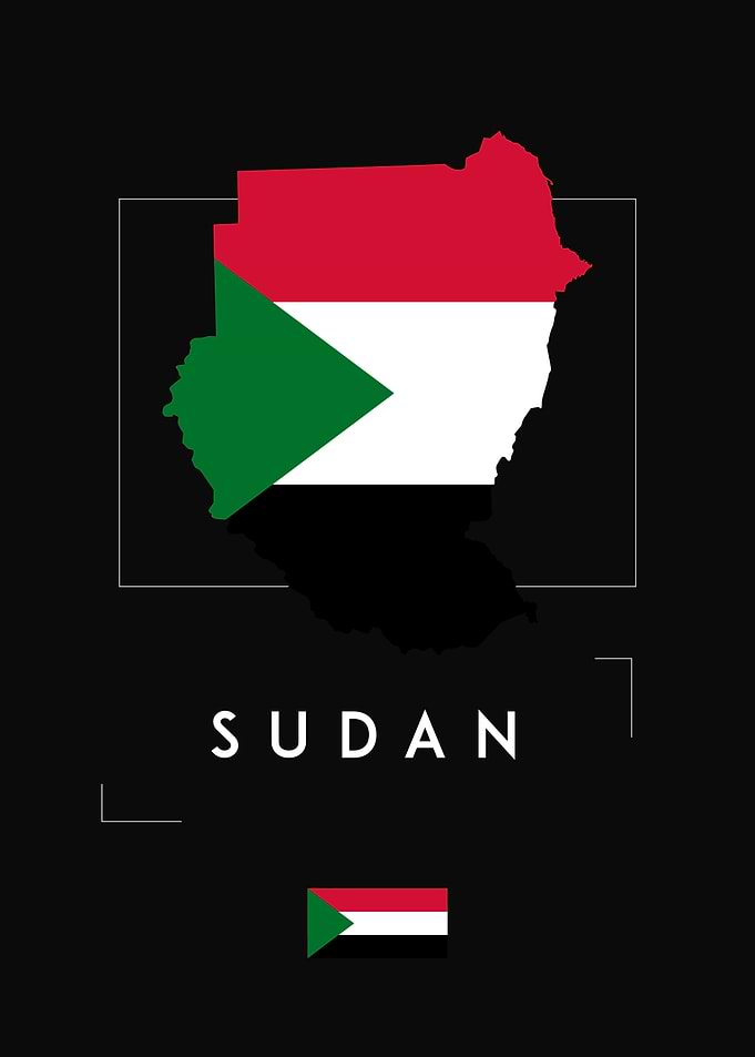 Sudan Map Flag
