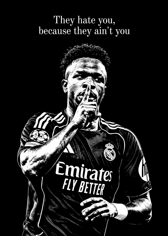 Vinicius Jr. Silence Gesture Poster