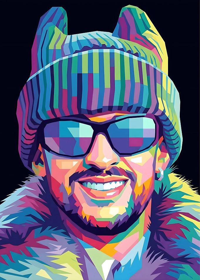Bad Bunny Pop Art Portrait