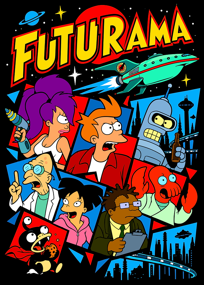 Futurama Cast Collage Poster