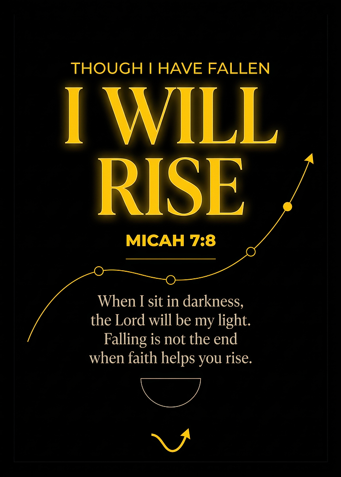 I Will Rise Inspirational Quote Poster