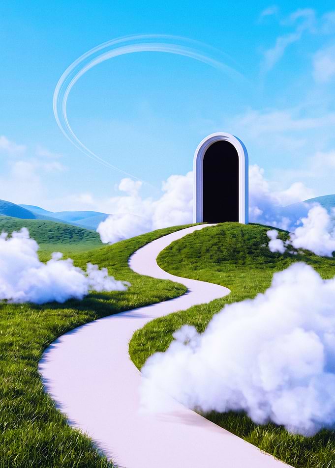 Surreal Gateway to the Clouds