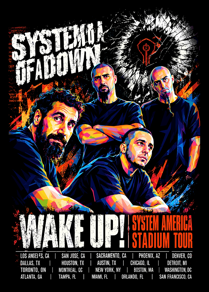 System of a Down Stadium Tour Poster