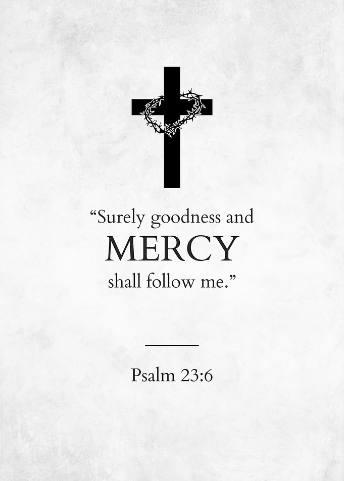 Psalm 23:6 Cross Wall Art