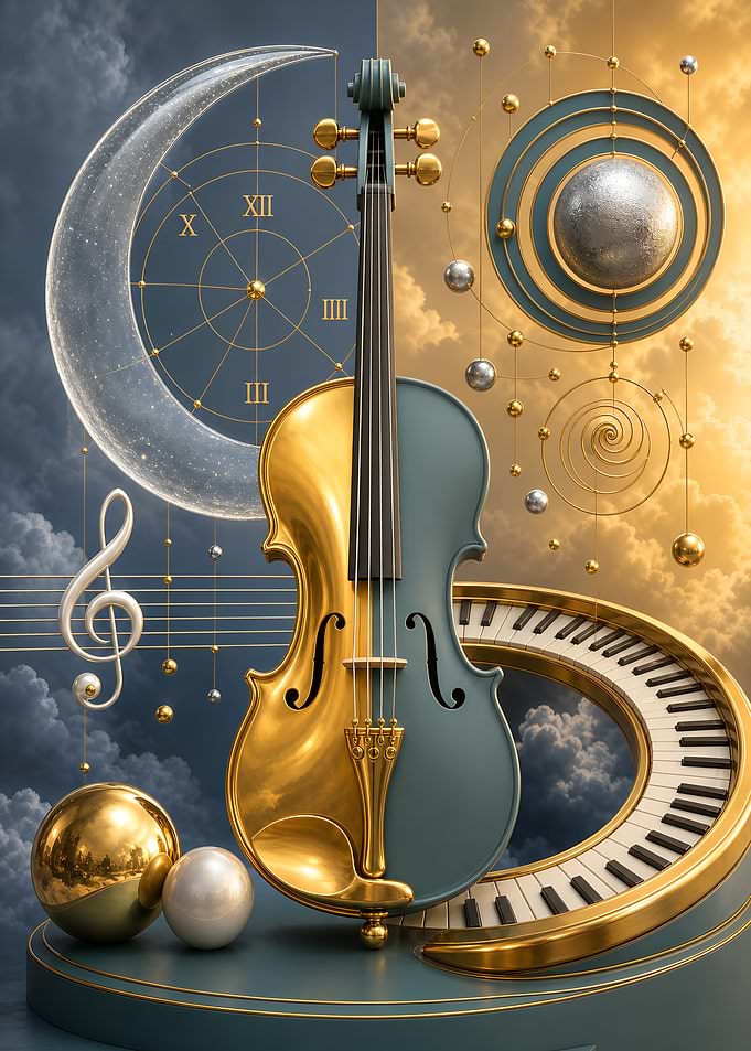 Surreal Musical Violin Symphony Composition