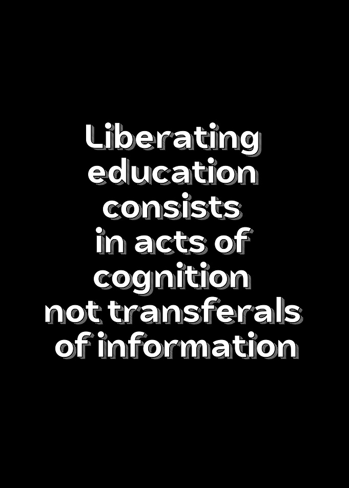 Liberating Education Quote Text Art
