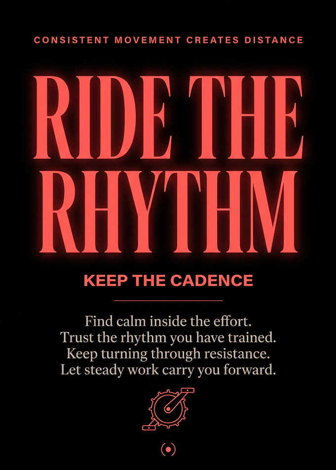 Ride the Rhythm Cycling Motivational Poster