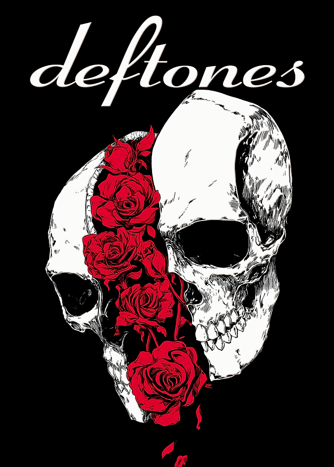 Deftones Skull and Roses Graphic