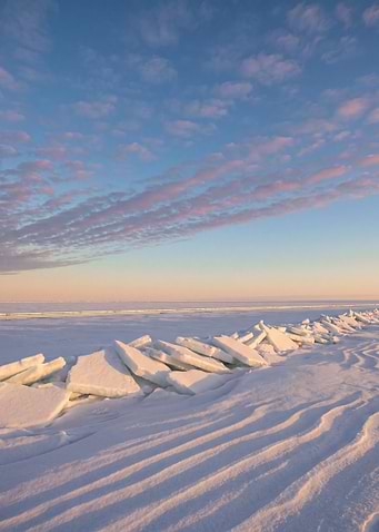 Polar Sea Ice at Dusk