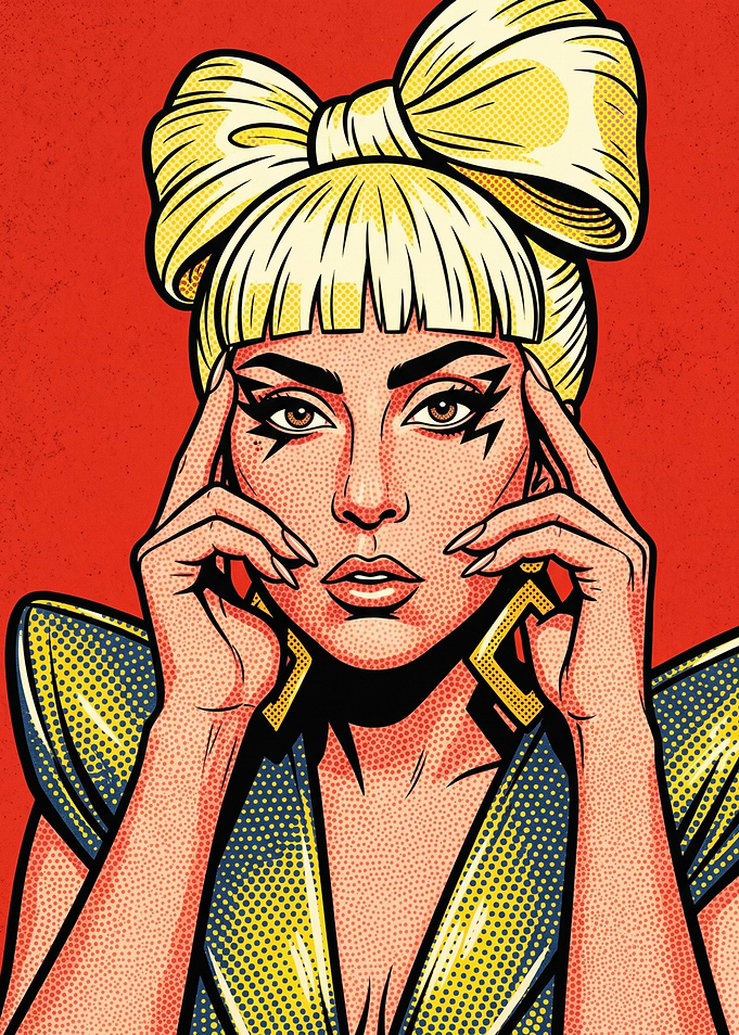 Lady Gaga Pop Art Portrait