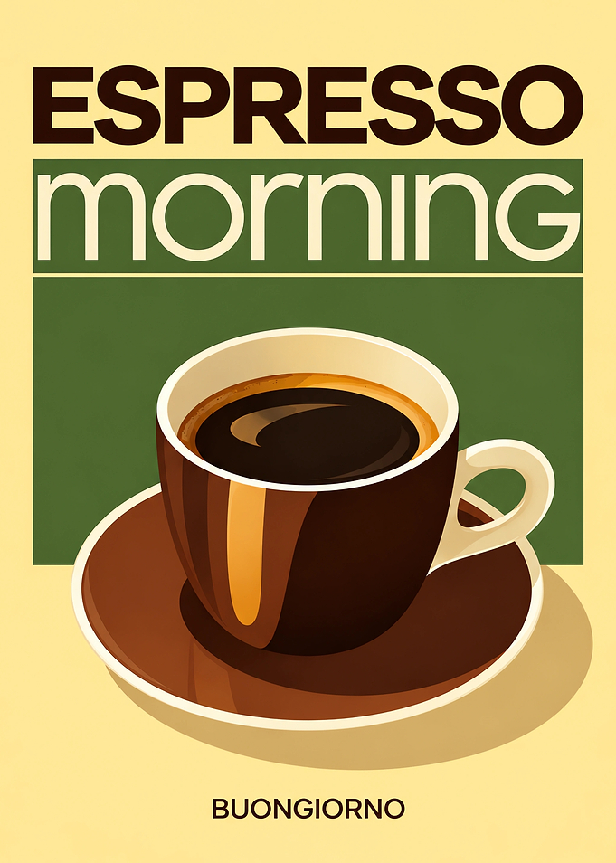 Espresso Morning Coffee Poster