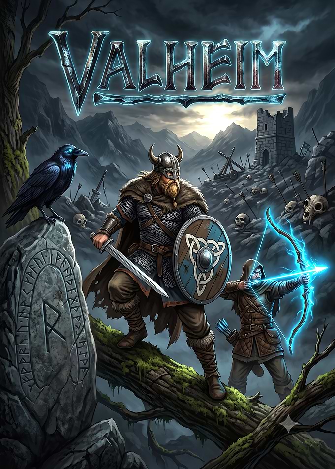 Valheim Viking Warriors Fantasy Art