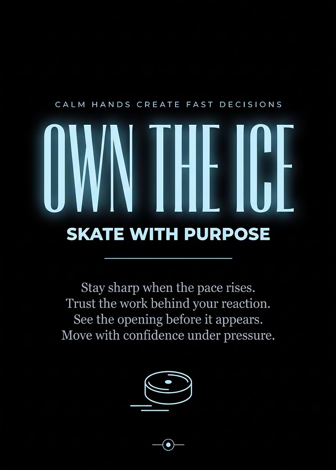 Own The Ice Hockey Motivational Poster