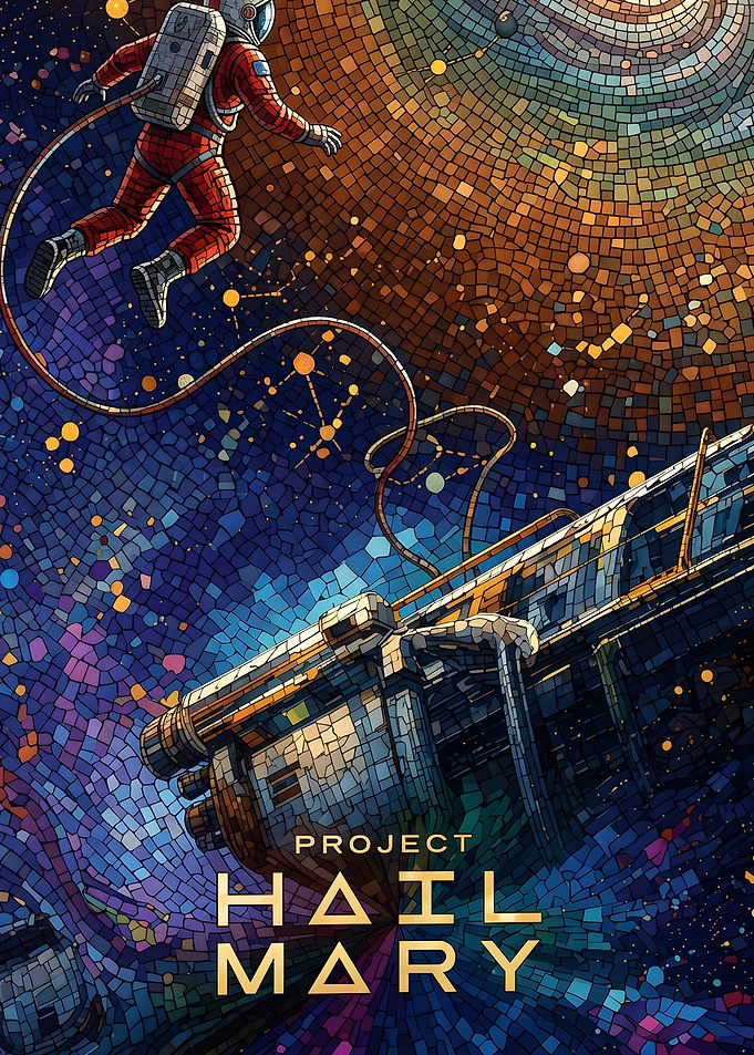 Project Hail Mary Mosaic Space Poster