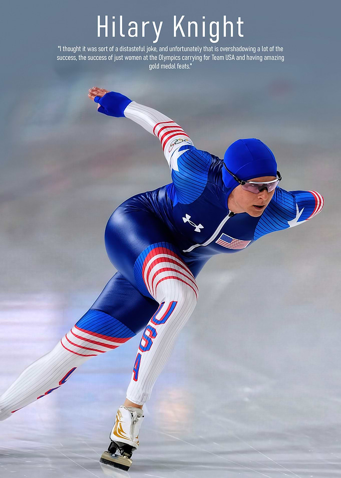 Hilary Knight Speed Skating Action