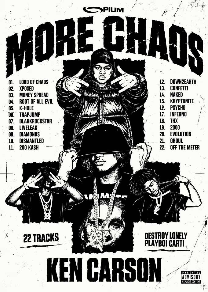Ken Carson More Chaos Album Poster