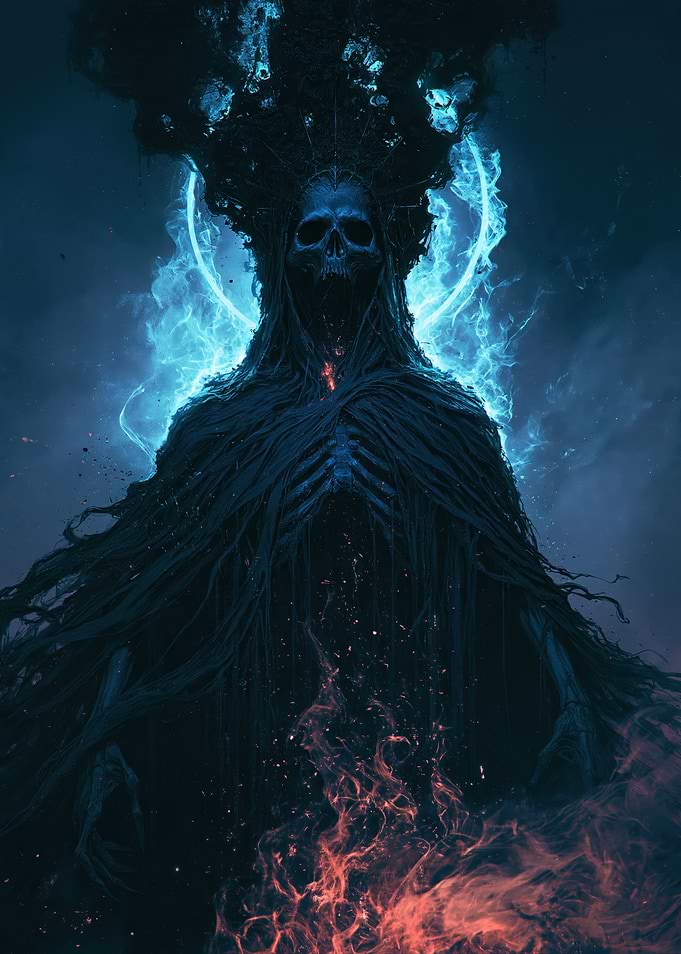 Ethereal Dark Fantasy Skeleton King