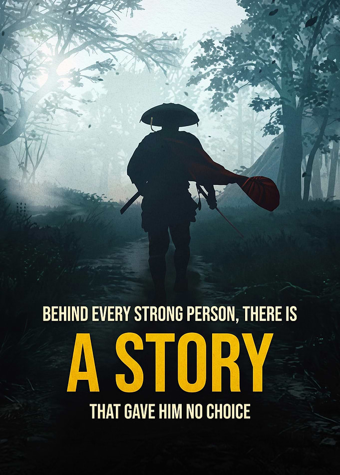 Samurai Quote Dark Cinematic Art