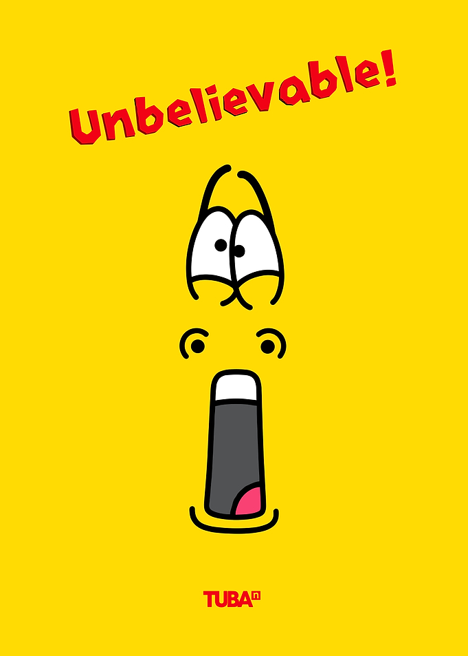 Larva Yellow Character Unbelievable Expression