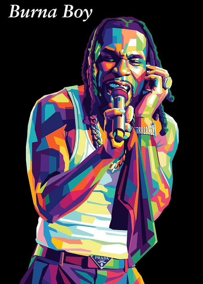 Burna Boy Pop Art Portrait