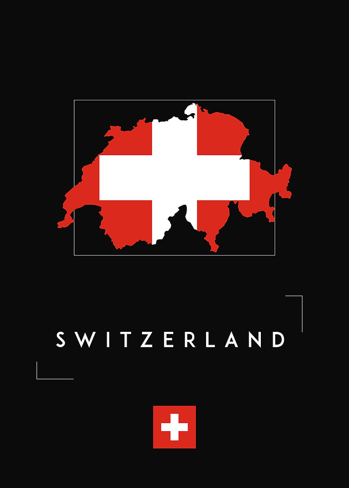 Switzerland Map Flag