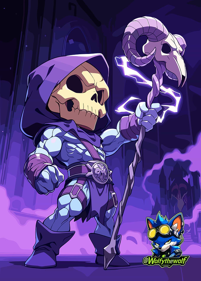 Chibi Skeletor Masters of the Universe Art