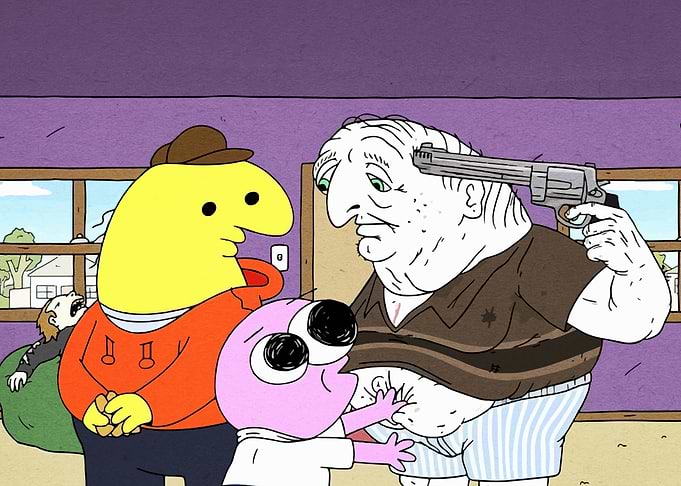 Smiling Friends Characters Scene