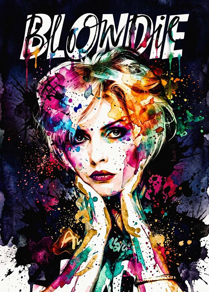 Blondie Watercolor Portrait Art
