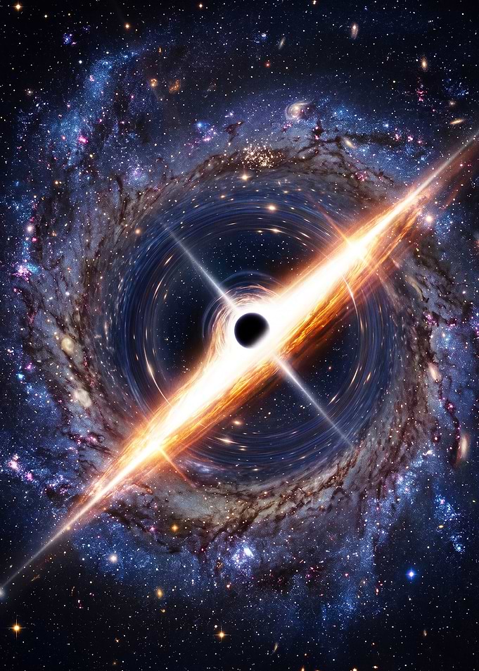 Black Hole Galaxy Cosmic Art Poster