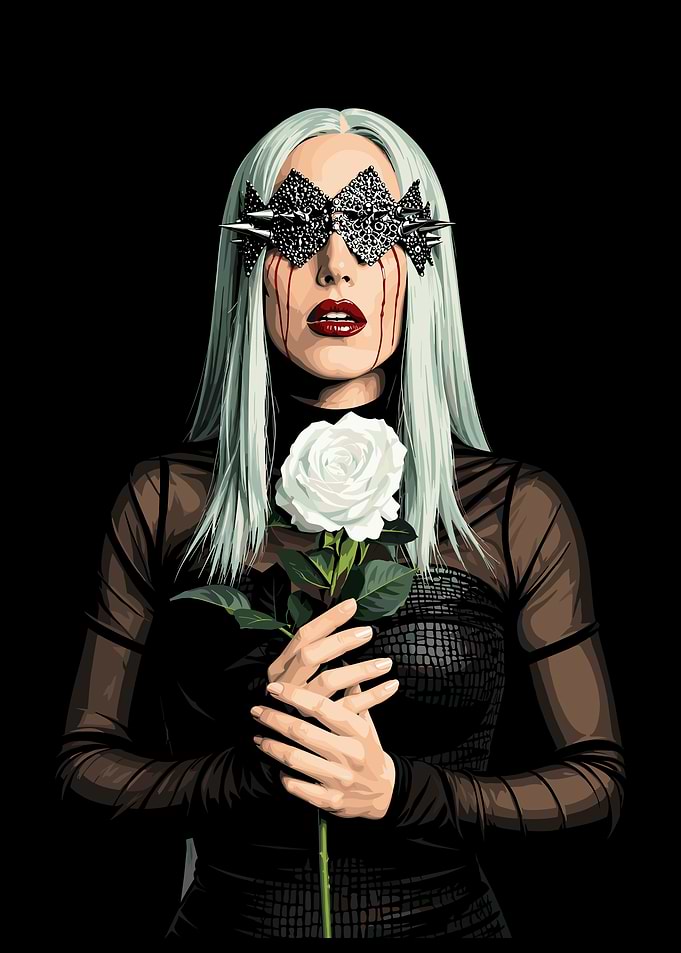 Alissa White-Gluz Pixel Art Portrait