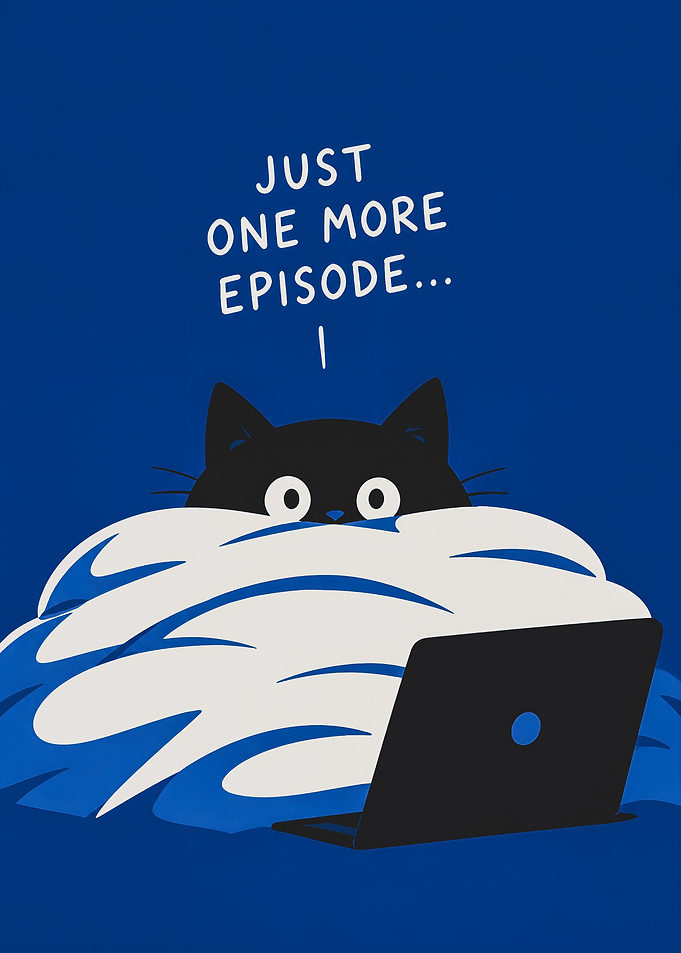 Just One More Episode Cute Cat