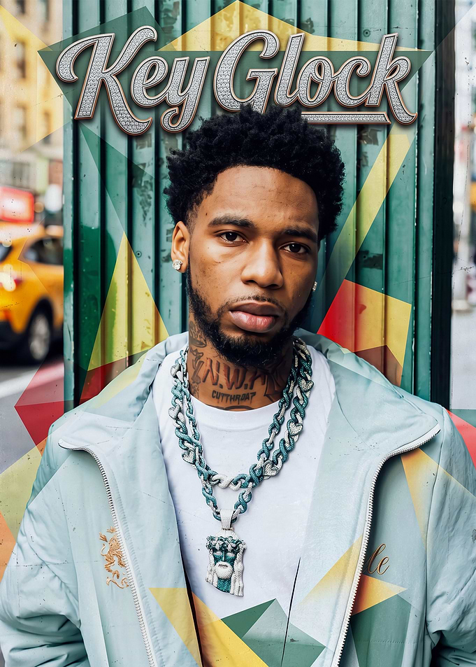 Key Glock Portrait Poster