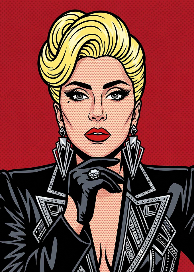 Lady Gaga Pop Art Portrait