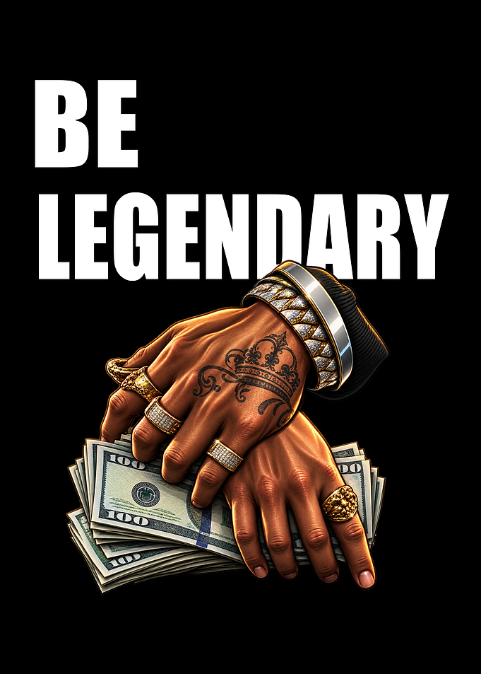 Be Legendary Money Hands Poster